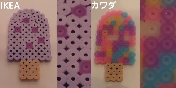 アイロンビーズ出来上がり比較