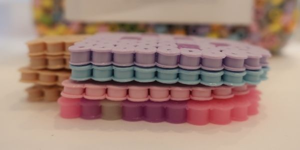 アイロンビーズ：出来上がり側面の比較